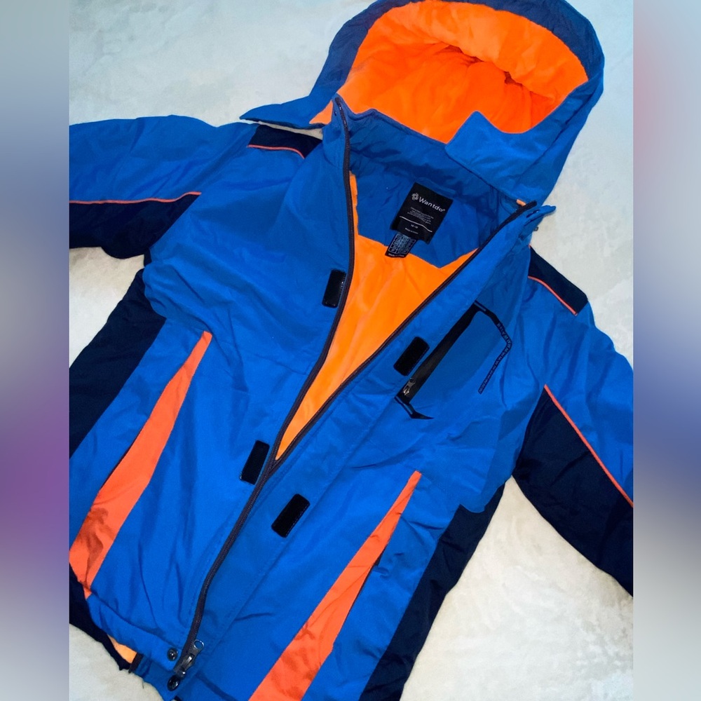 Boys Waterproof Winter Ski Jacket Fleece-Lined Puffer Coat Insulated Snow Jacket